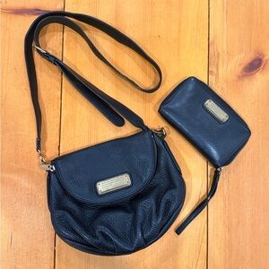 Marc Jacobs - Black Leather Crossbody Bag and Wallet